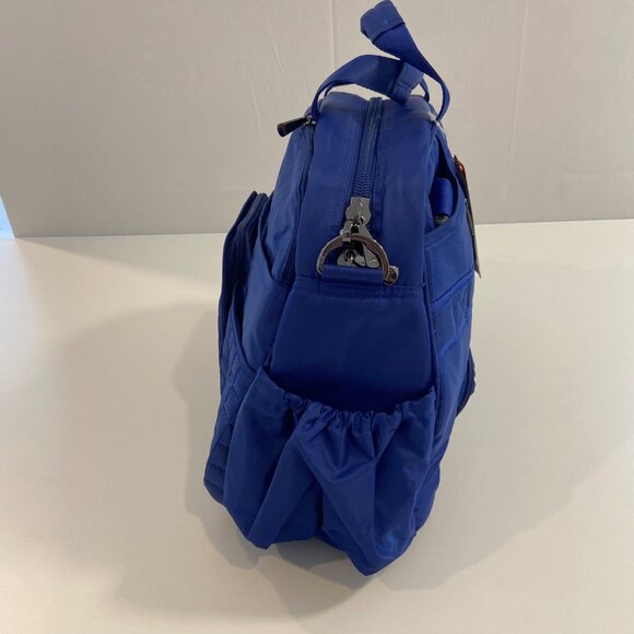 Lug Tuk Tuk Quilted Blue Nylon Carryall or Diaper Bag With Multiple Pockets & Ad - Picture 3 of 10